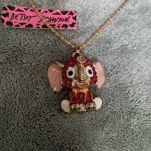 Betsy Johnson Elephant Necklace